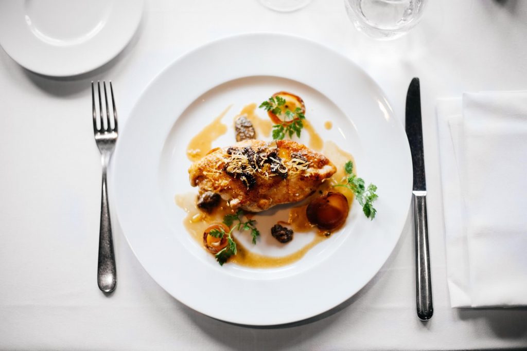 chicken meal served in the restaurant