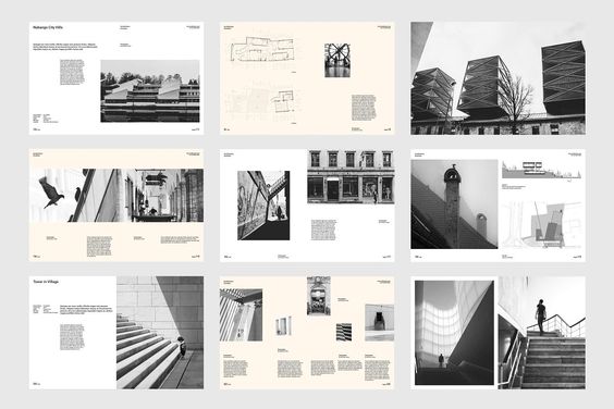 Snippet of an architectural portfolio