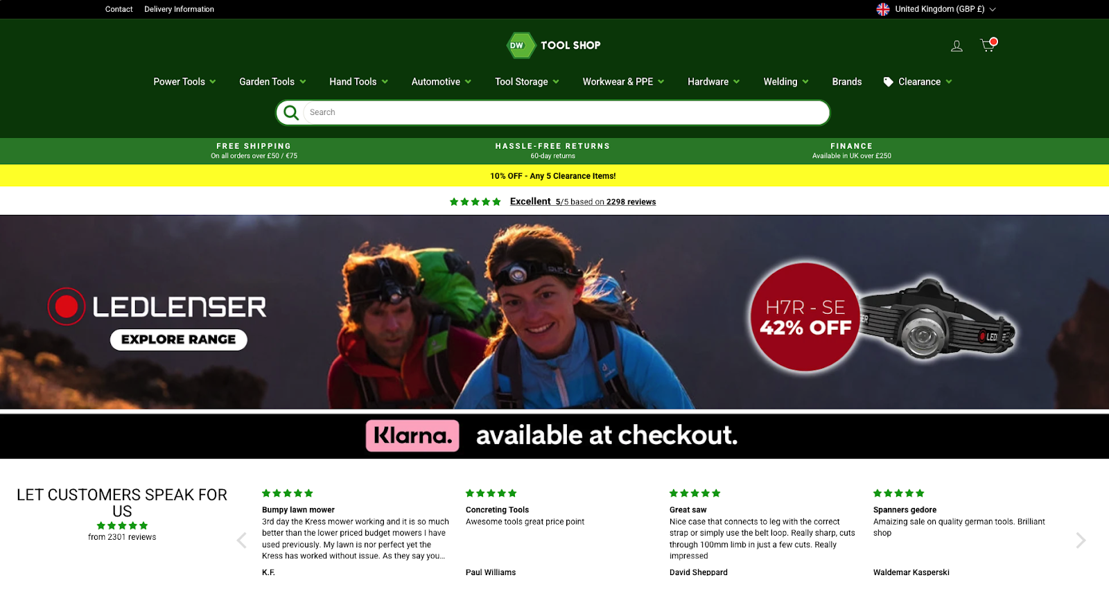 DW Tool Shop’s website
