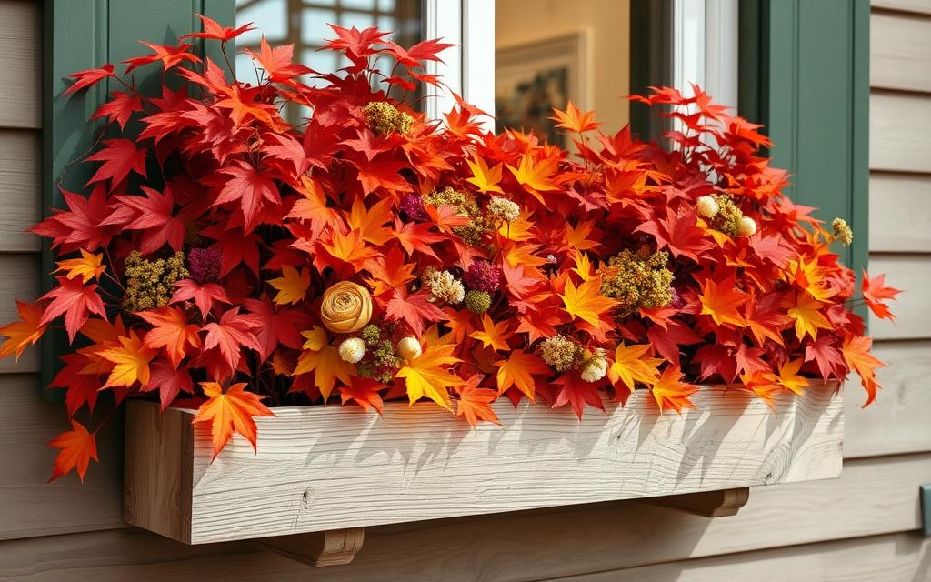fall foliage window planters