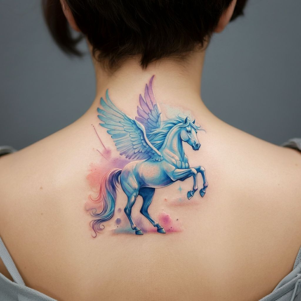 Watercolor Horse Tattoos