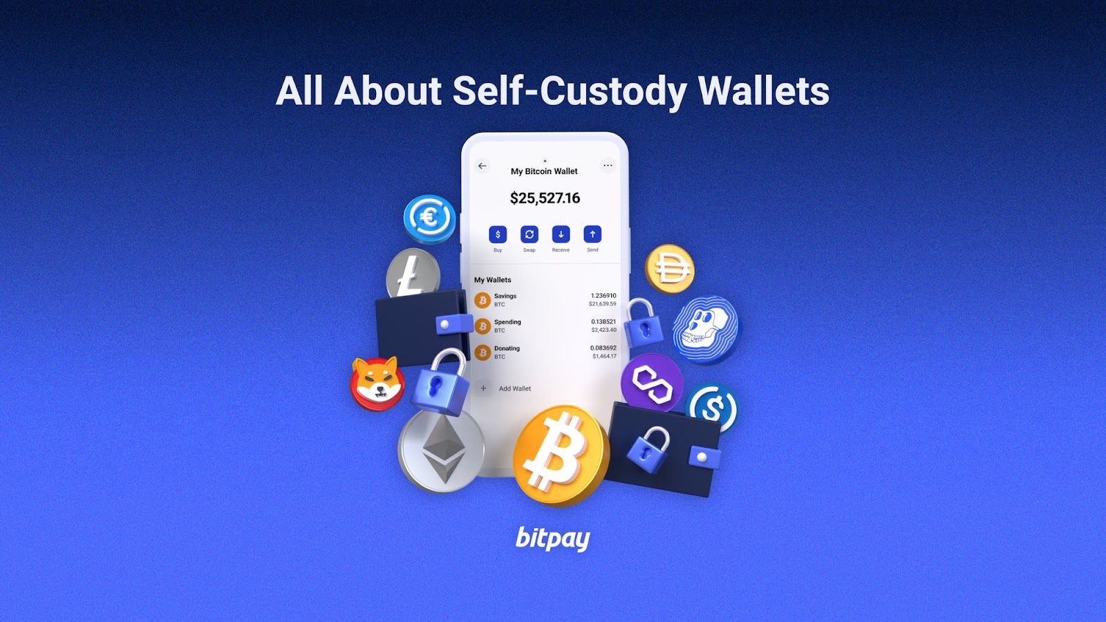 Self-custody crypto wallet concept