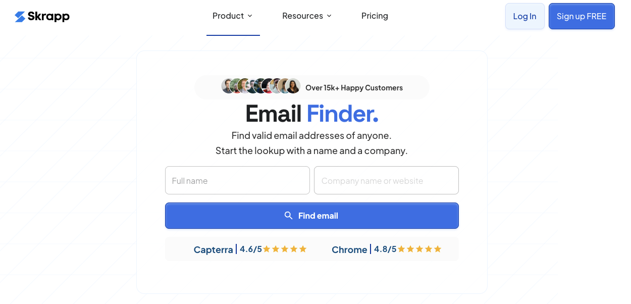 Skrapp email finder