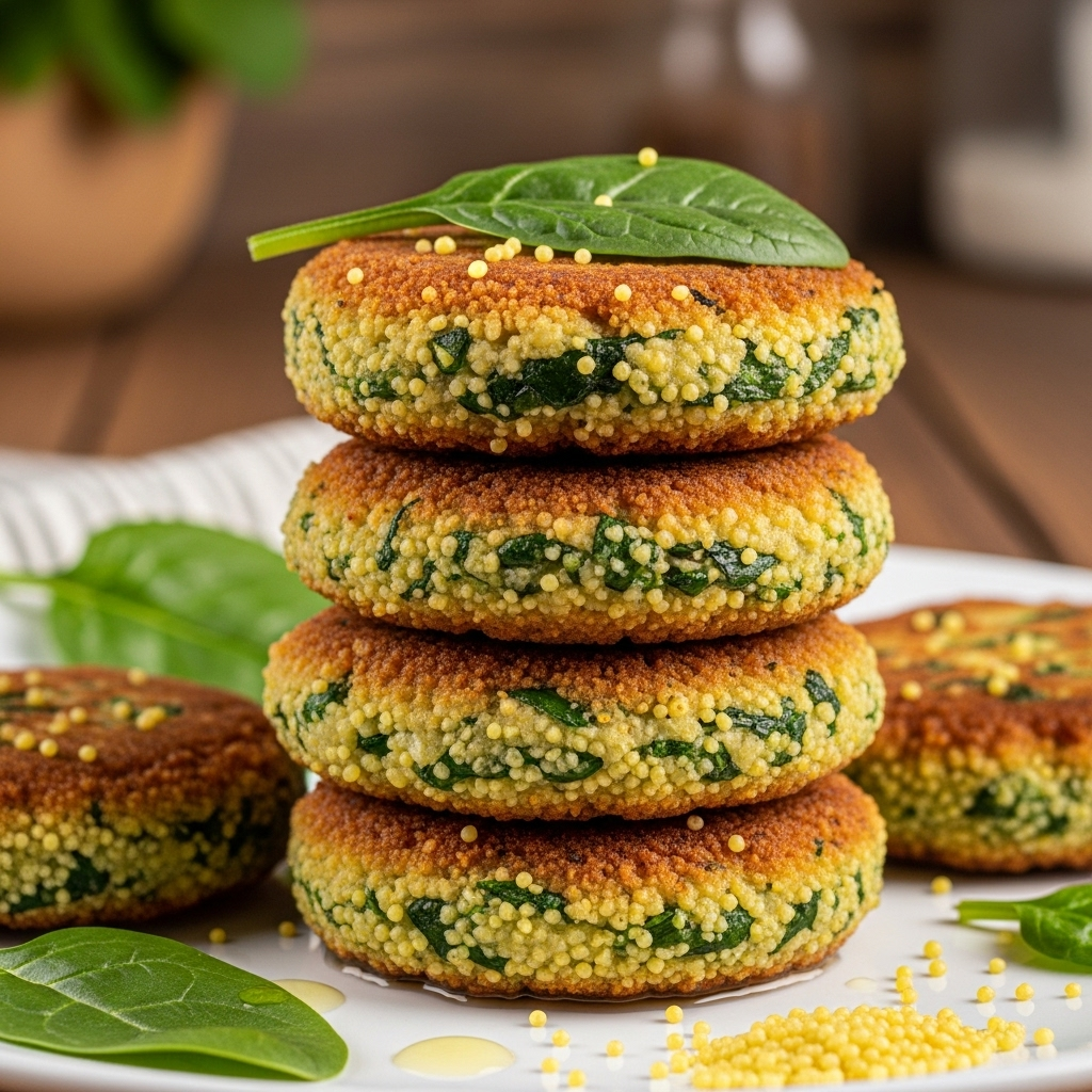 Spinach and Millet Cutlets