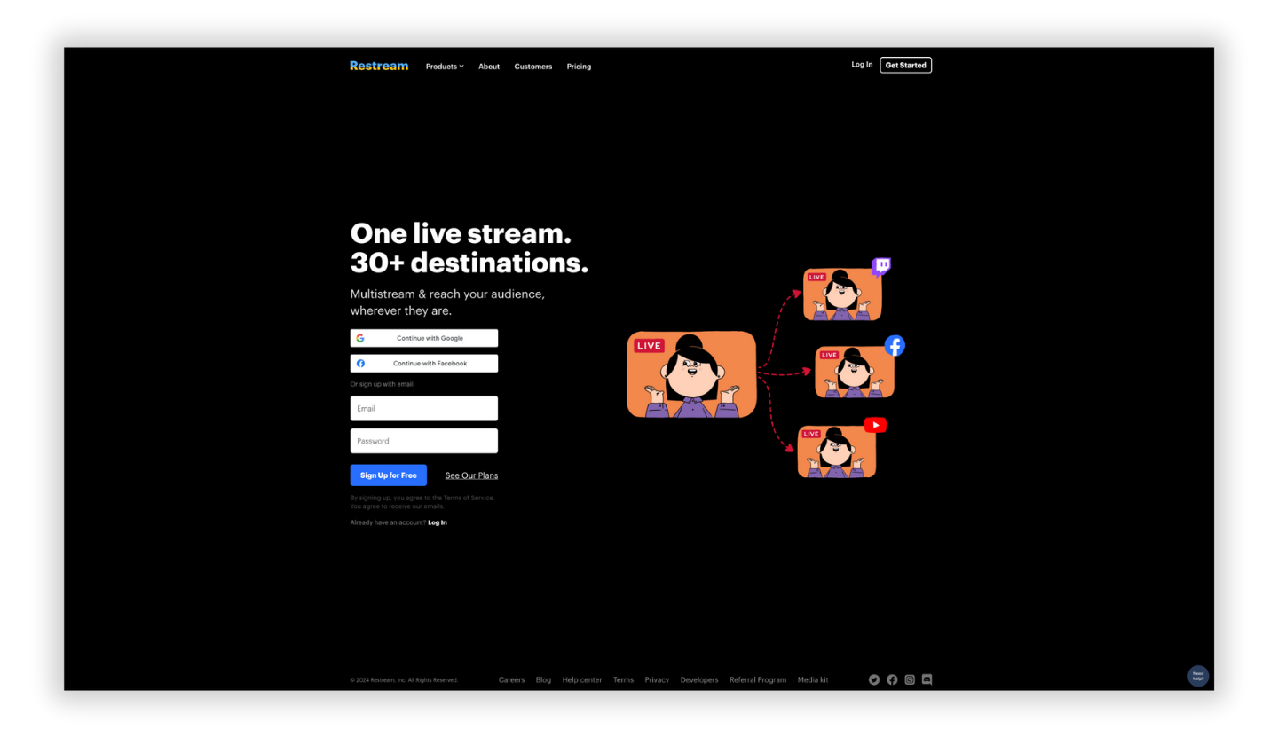 Best browser-based livestream applications: Restream