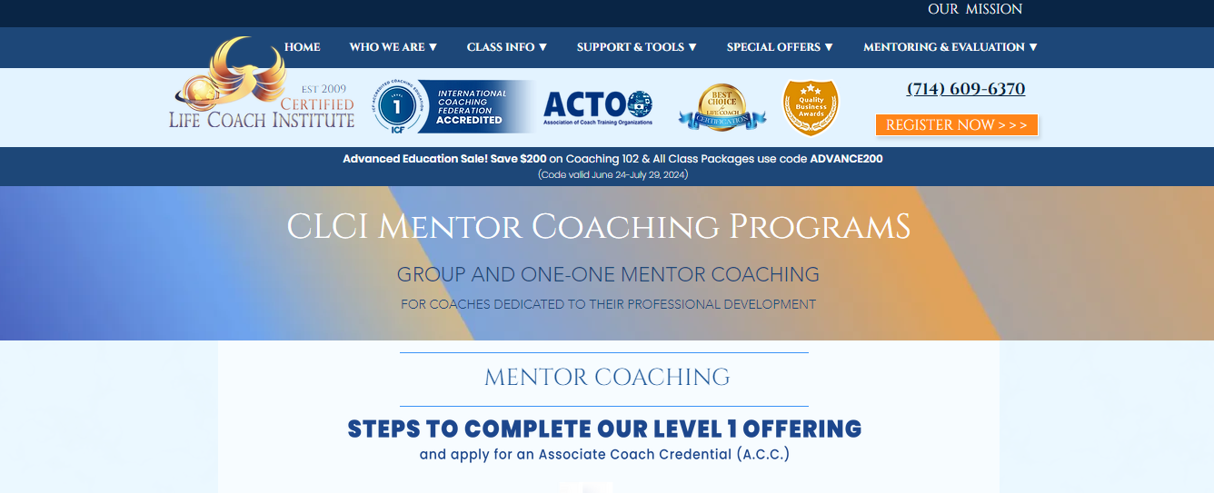 4. The Certified Life Coach Institute