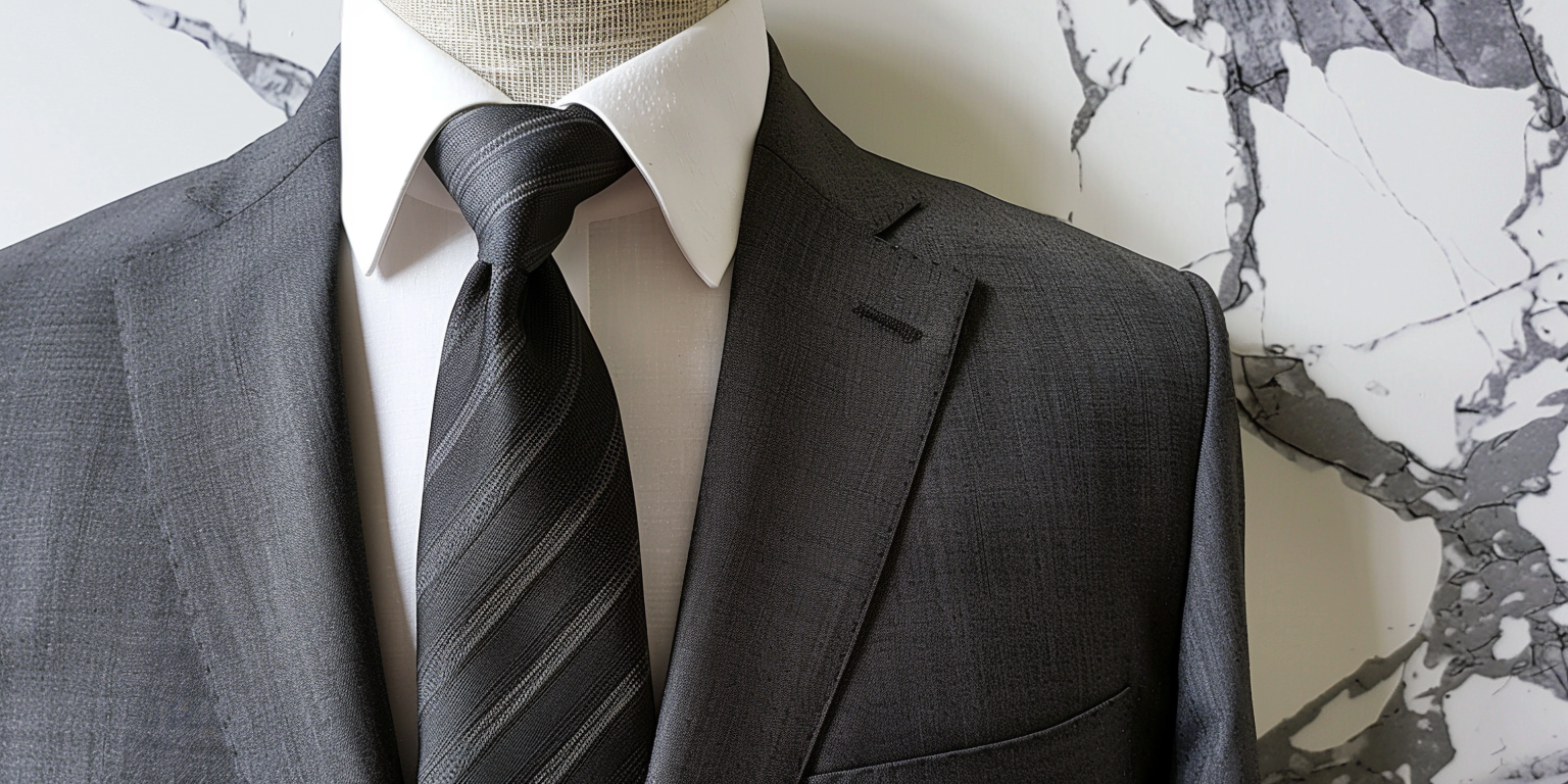 A slim, modern skinny tie about 2 inches wide, displayed elegantly against a clean background. The tie has a sharp, sleek design, perfect for slim-fit suits. Show a subtle sheen or texture to highlight its fashion-forward style. The vibe is contemporary and stylish, suited for parties, date nights, and modern office looks.