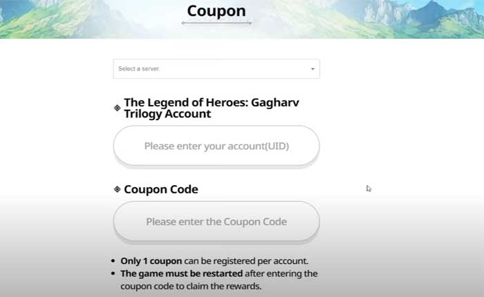 The Legend Of Heroes Gagharv codes