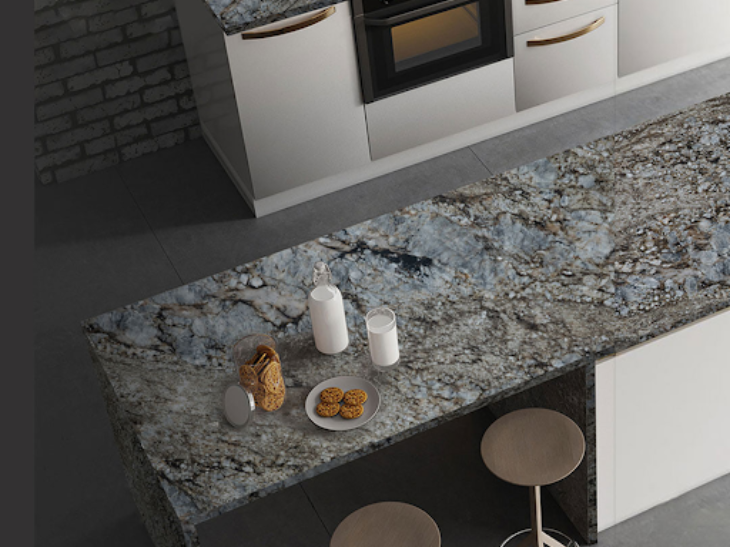 Blue dunes granite on countertops