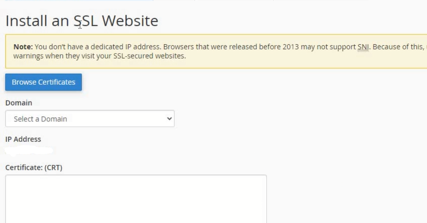 SSL Certificates