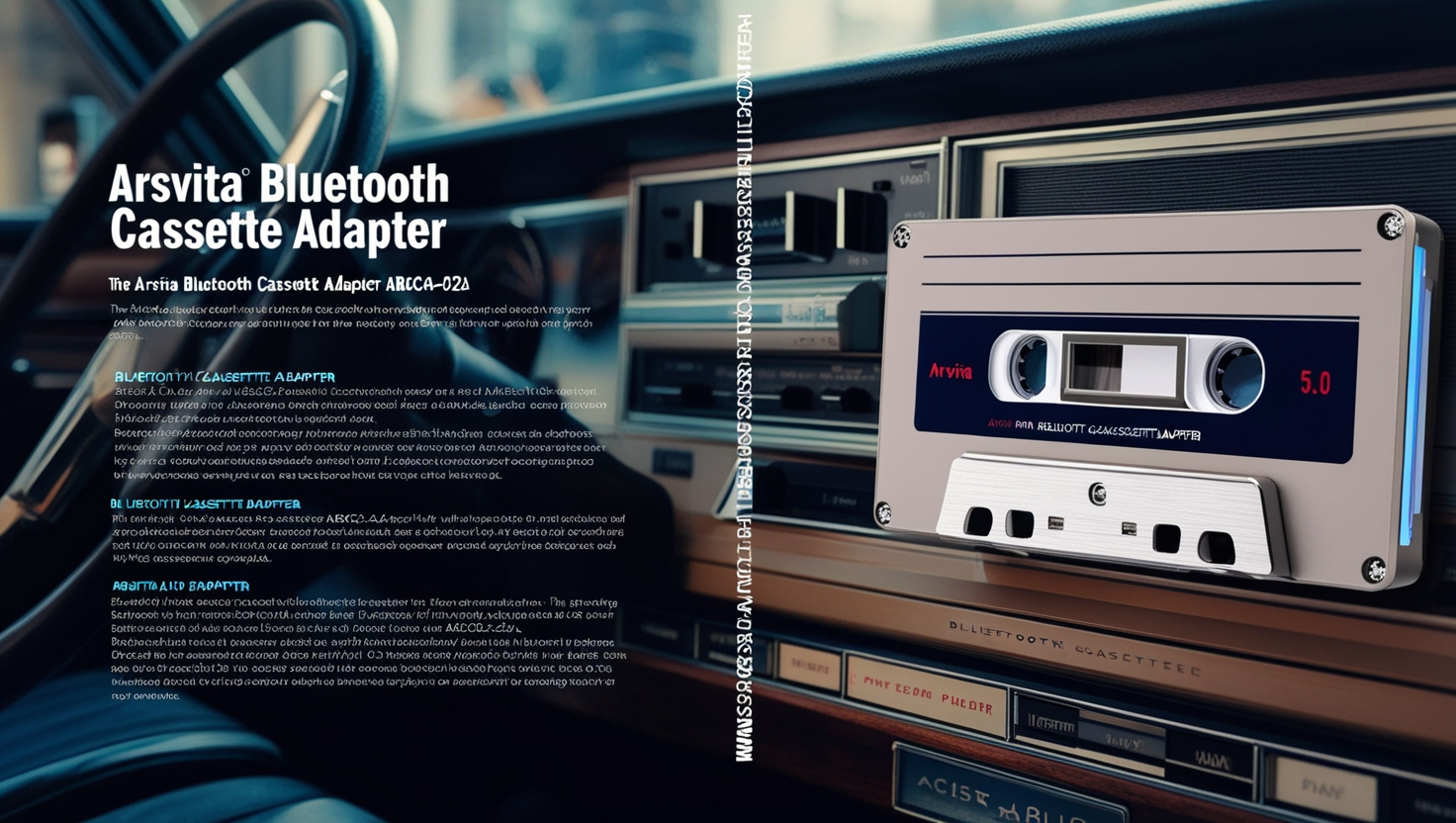 Arsvita Bluetooth Cassette Adapter ABCCA-02A Manual