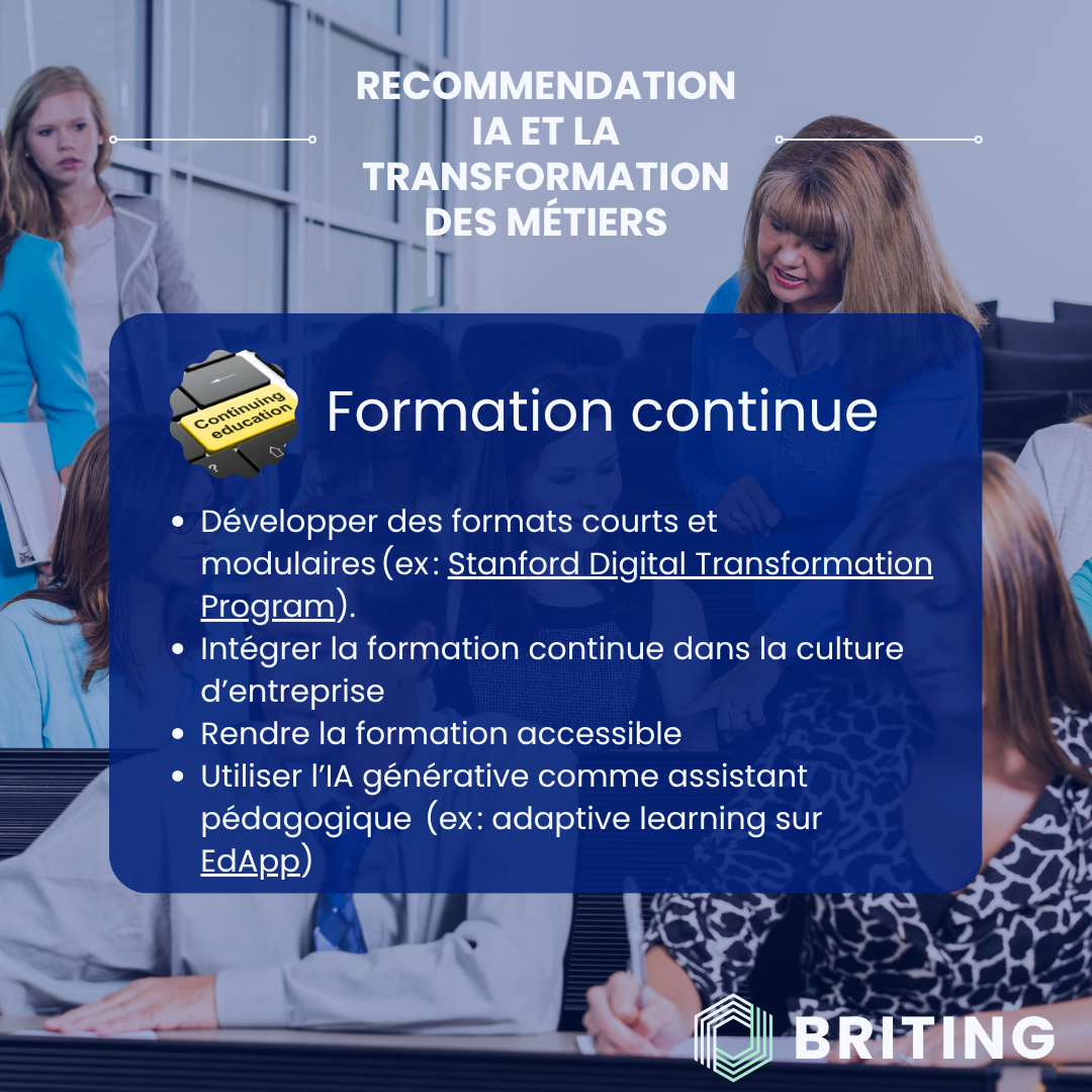 BRITING - IA et transformation des métiers : la formation continue