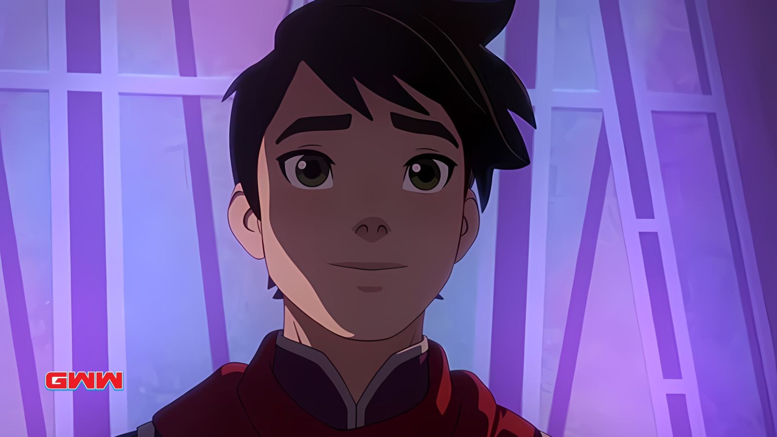 Callum looking hopeful in The Dragon Prince Season 7 featuring Jack De Sena