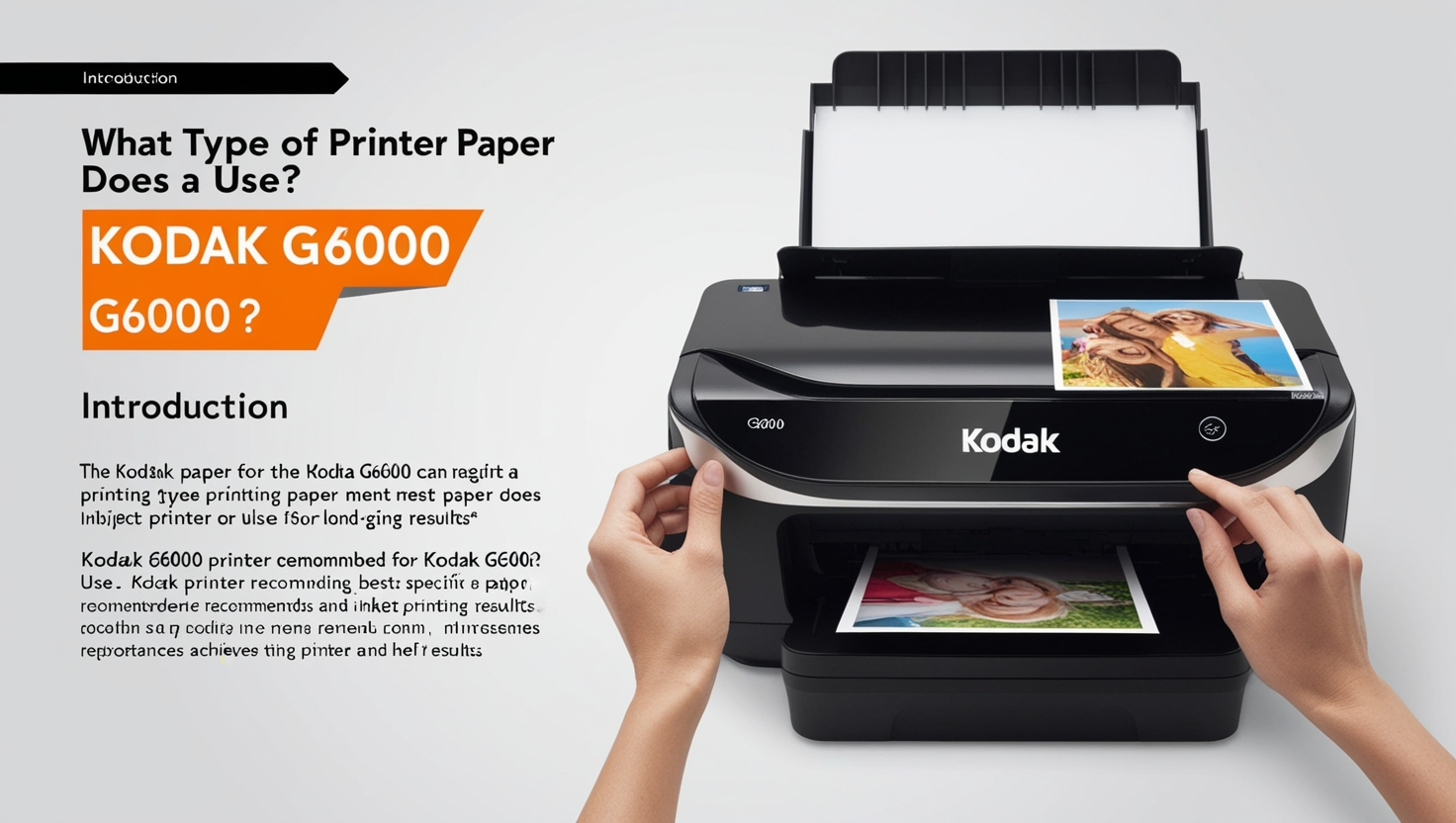 What Type of Printer Paper Does Kodak G6000 Use