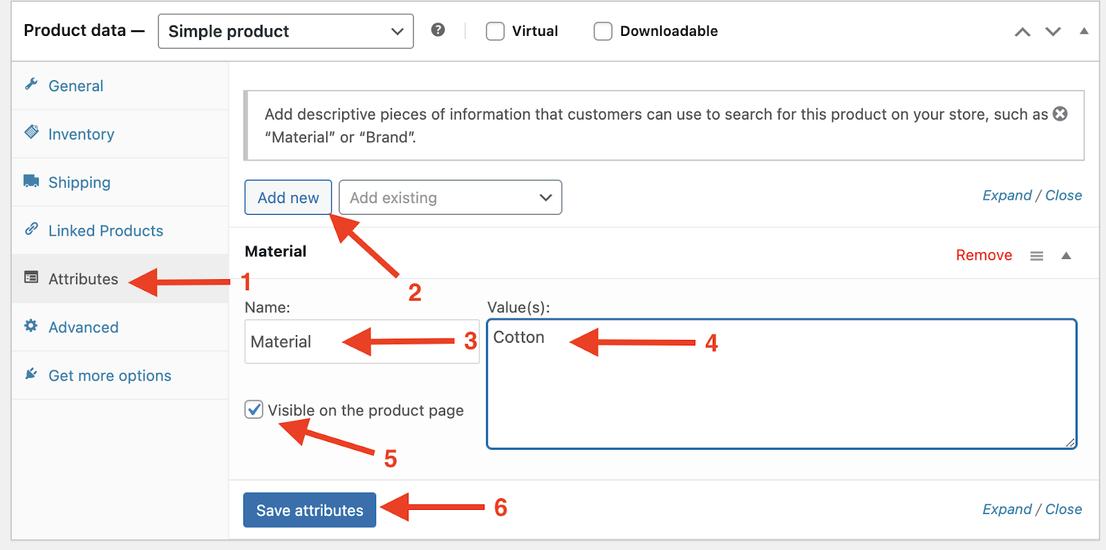 How to Add Custom Attributes in a WooCommerce Product?