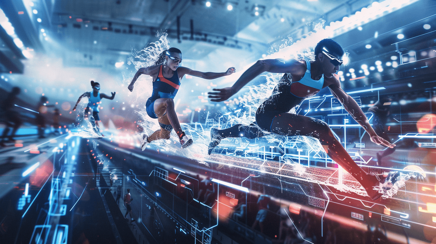 Futuristic Track and Field Athlete Broadcasting Experience