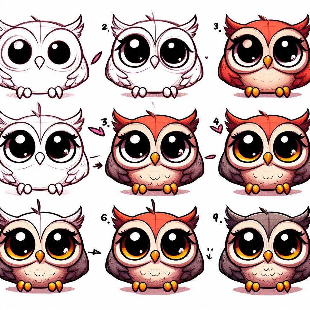 Cartoons To Draw For Beginners, owl