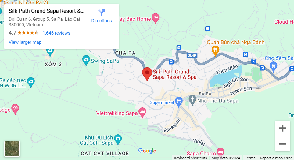 Vị trí của Silk Path Grand Sapa trên Google map