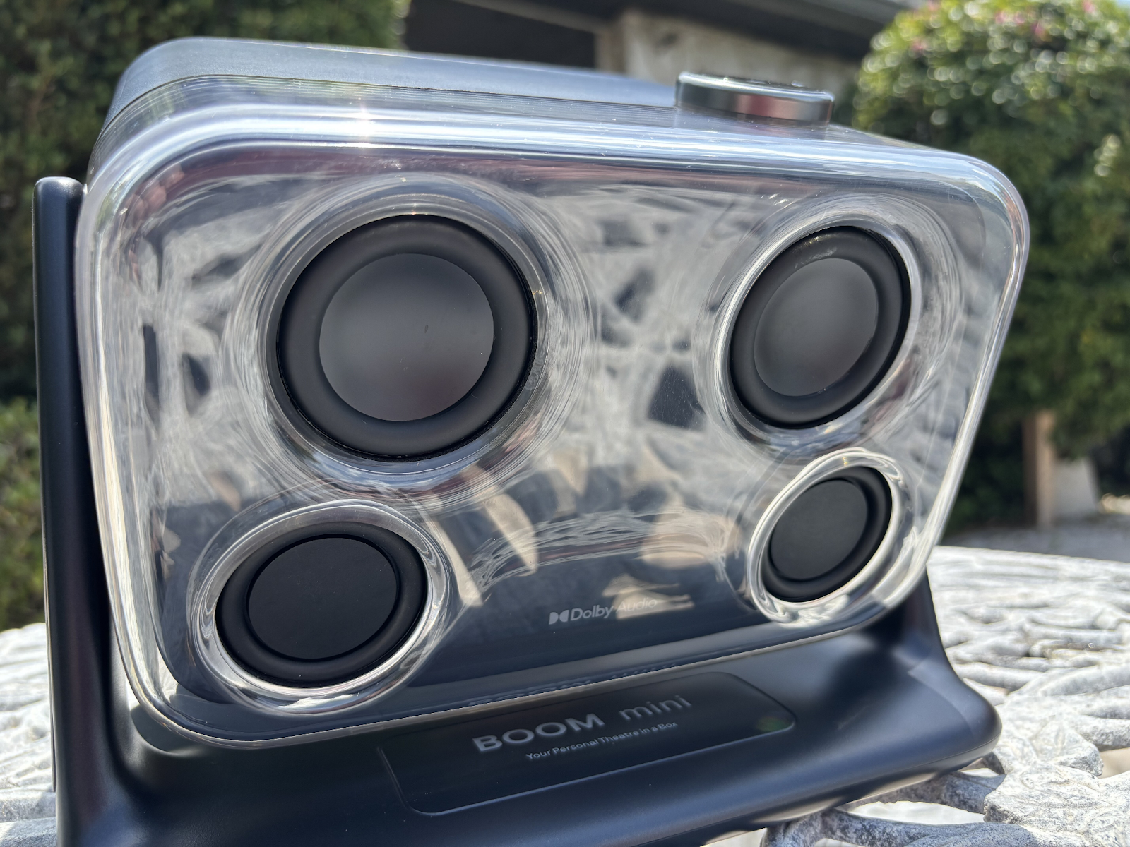 Boom Mini projector bottom view.