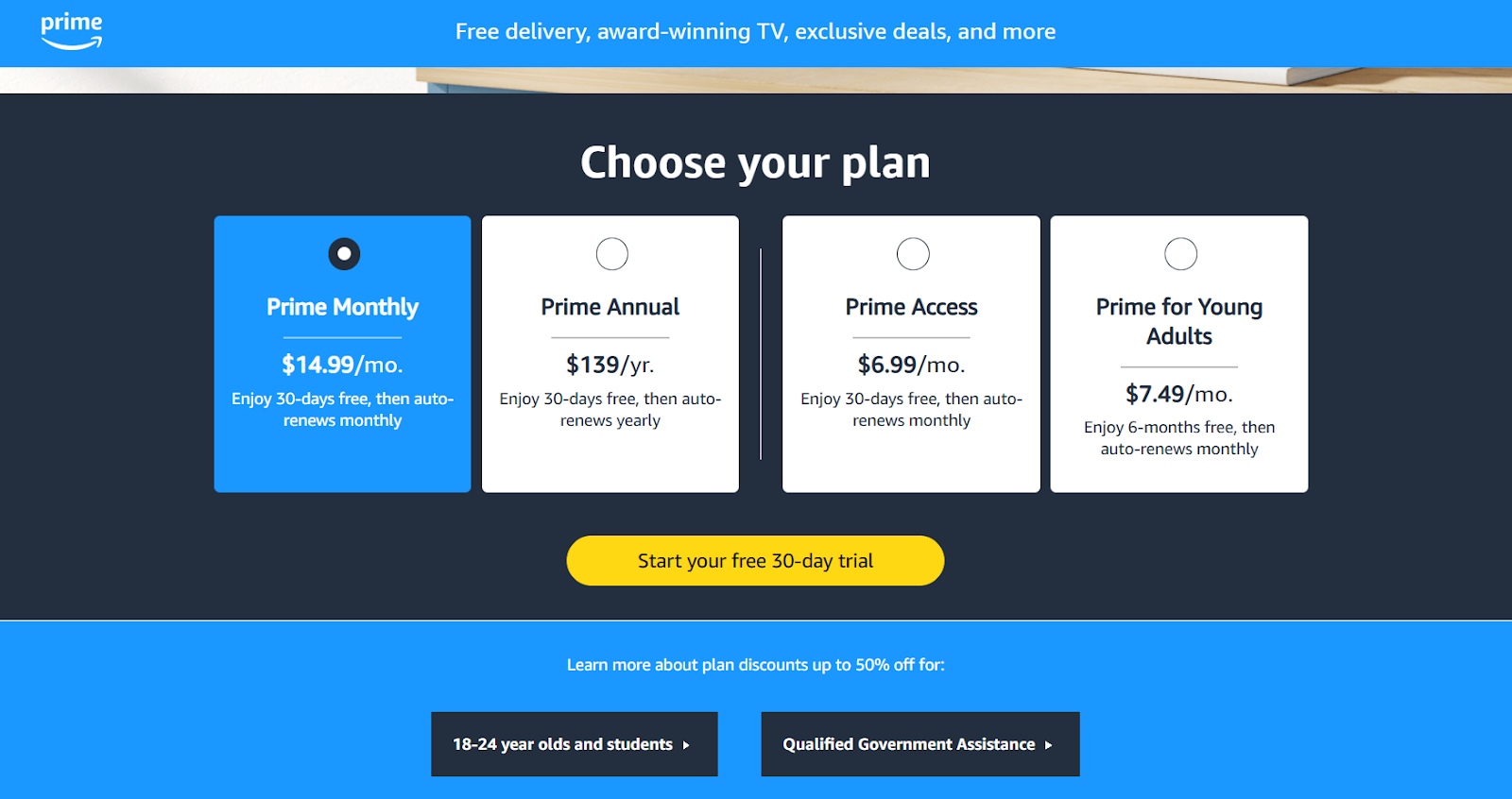 Amazon Prime – E-Commerce Pricing