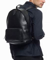 Lyst - Lotuff Leather Black Leather Backpack in Black for Men