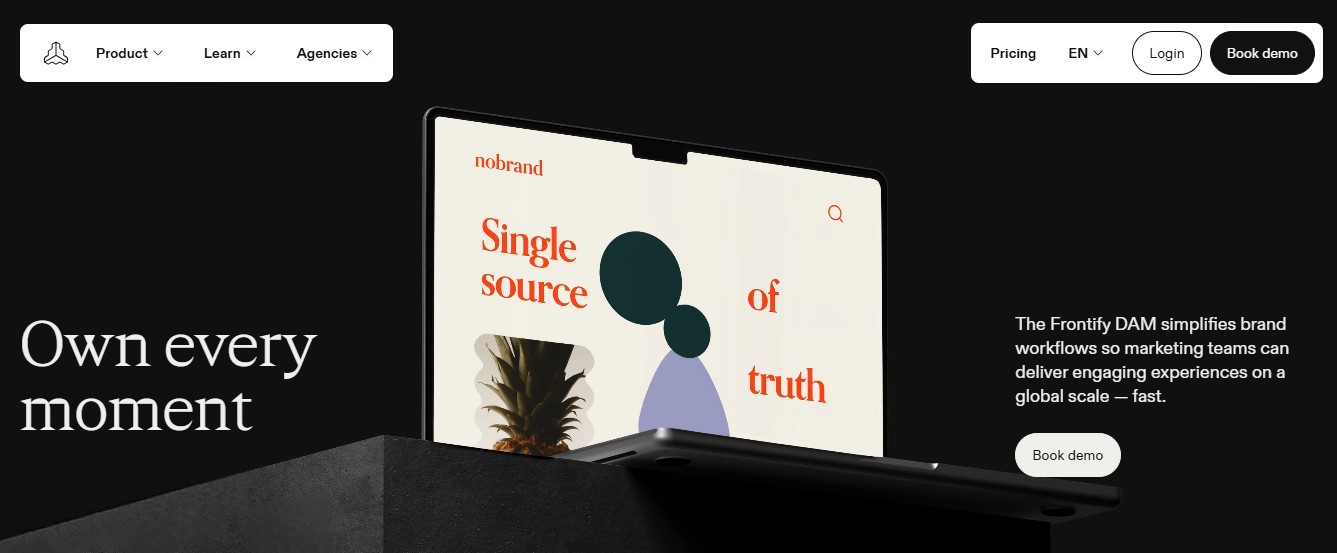 Frontify homepage - brand identity tool