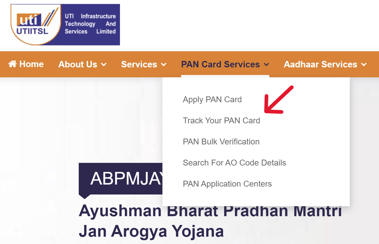 Track PAN Card Status online