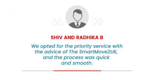 UK Spouse visa priority service with the advice of The SmartMove2UK by Shiv and Radhika B