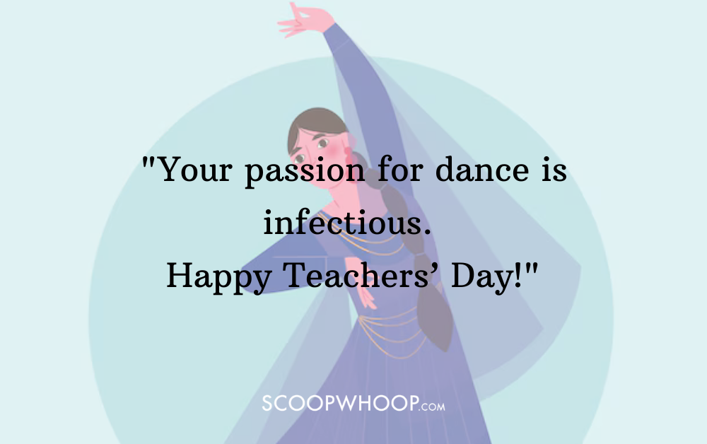 teachers day wishes to dance teacher