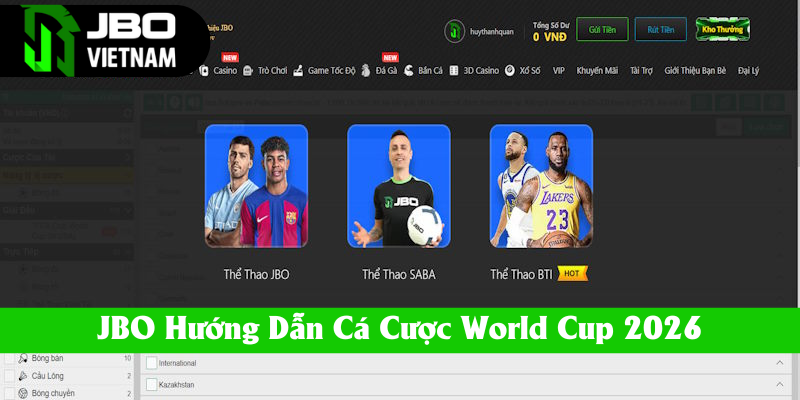 Nội dung chỉ dẫn cá cược World Cup 2026