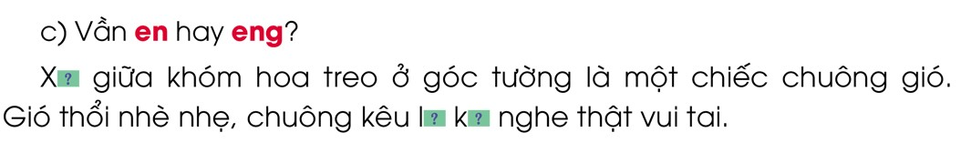 BÀI 5: NGÔI NHÀ THỨ HAIChia sẻ Câu 1: Em hãy đọc tên bài 5 và đoán Ngôi nhà thứ hai là gì? Giải nhanh:Trường học.Câu 2: Nói những điều em quan sát được trong mỗi bức tranh dưới đây: a) Mỗi bức tranh tả cảnh gì?b) Có những ai trong tranh? Họ đang làm gì?Giải nhanh:a) Giơ tay phát biểu.Biểu diễn văn nghệDọn cỏ trong vườn cây.Khám sức khỏe.b) Học sinh đang giơ tay.Học sinh nữ đang múa.Học sinh làm lao động.Học sinh được bác sĩ khám sức khỏe.BÀI ĐỌC 1: CÁI TRỐNG TRƯỜNG EMĐọc hiểu Câu 1: Bài thơ là lời của ai?Trả lời:Bài thơ là lời của bạn học sinh.Câu 2: Ở khổ thơ 2, bạn học sinh xưng hô, trò chuyện thân mật như thế nào với cái trống trường?Trả lời:- Ở khổ thơ 2, bạn học sinh xưng hô, trò chuyện thân mật với cái trống trường:“Buồn không hả trốngTrong những ngày hèBọn mình đi vắngChỉ còn tiếng ve?”Câu 3: Qua bài thơ, em thấy tình cảm của bạn học sinh với cái trống, với ngôi trường như thế nào?Trả lời:Qua bài thơ, em thấy bạn nhỏ xem cái trống trường như một người bạn thân và rất yêu ngôi trường của mình.Luyện Tập Câu 1: Hãy sắp xếp các từ chỉ hoạt động, cảm xúc của nhân vật “Trống” vào ô thích hợp.Giải nhanh:Câu hỏiVào mùa hèVào năm học mớiCái trống làm gì? ngẫm nghĩ, nằm, nghỉ, nghiêng đầuthấy, gọiCái trống thế nào?buồn mừng vui Câu 2: Tìm các từ ngữ:a) Nói về tình cảm, cảm xúc của em khi bước vào năm học mới.b) Nói về hoạt động của em trong năm học mới.Giải nhanh:a) vui, háo hức, hào hứng, thích thú, hạnh phúc.b) học tập, lao động, thể dục, ca hát.Bài viết 1Câu 1: Tập chép: Dậy sớmGiải nhanh:- Tập chépCâu 2: Chọn chữ hoặc vần phù hợp với ô trống:Giải nhanh:a) nấplàm      nụnởb) tìm chiềunhiêu c) Xen leng kengCâu 3: Tập viếta) Viết chữ hoa: Db) Viết ứng dụng: Diều sáo bay lưng trời.Giải nhanh:a) Viết chữ hoa: Db) Viết ứng dụng: Diều sáo bay lưng trời.BÀI ĐỌC 2: TRƯỜNG EMĐọc hiểuCâu 1: Tìm những chi tiết cho thấy Hà và các bạn rất háo hức mong chờ ngôi trường mới.Trả lời:- Những chi tiết cho thấy Hà và các bạn rất háo hức mong chờ ngôi trường mới:Giờ ra chơi, Hà và các bạn thường trò chuyện về ngôi trường đang xâyTưởng tượng biết bao điều.Câu 2: Hà và các bạn thích gì ở ngôi trường mới?Trả lời:Hà và các bạn thích khu vườn có đủ các loại cây ở ngôi trường mới.Câu 3: Theo em, vì sao trường mới trở thành “Ngôi nhà thứ hai” của Hà và các bạn?Trả lời:Theo em, trường mới trở thành “Ngôi nhà thứ hai” của Hà và các bạn vì ở trường có bạn bè, thầy cô và rất nhiều điều các bạn thíchLuyện tậpCâu 1: Đặt câu hỏi cho bộ phận câu in đậm:a) Học sinh trò chuyện về ngôi trường đang xây.b) Các bạn hẹn nhau ở thư viện sau mỗi buổi học.Giải nhanh:a) Học sinh làm gì?b) Ai hẹn nhau ở thư viện sau mỗi buổi học?Câu 2: Theo em các bạn học sinh sẽ làm gì để ngôi trường mới luôn sạch đẹp?Giải nhanh:Ai (con gì, cái gì)Làm gì?Các bạnSẽ trồng nhiều hoa trong vườn trườngCác bạnSẽ chăm chỉ tưới câyCác bạnSẽ không vút rác vừa bãiCác bạnSẽ không vẽ bậy lên tường Trao đổi