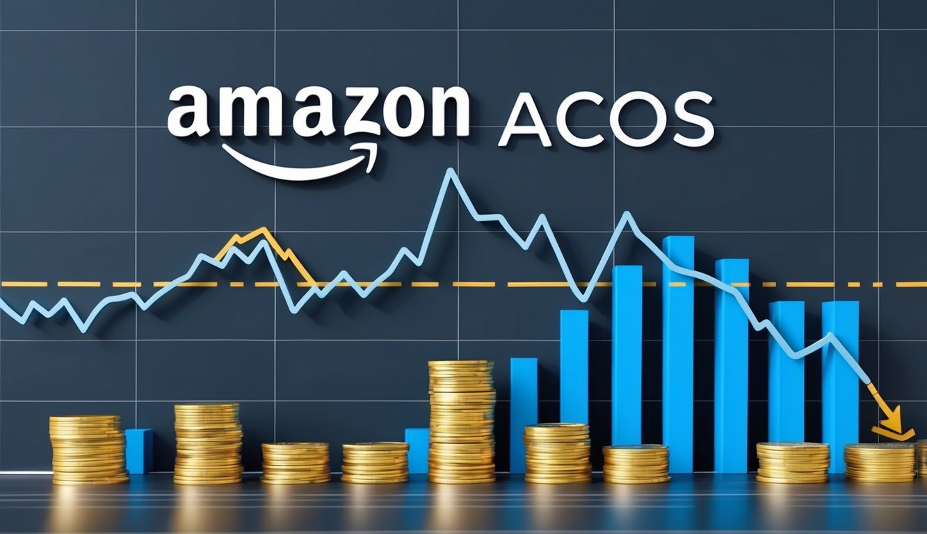 A graph showing Amazon ACoS trending downwards, with a positive ROI