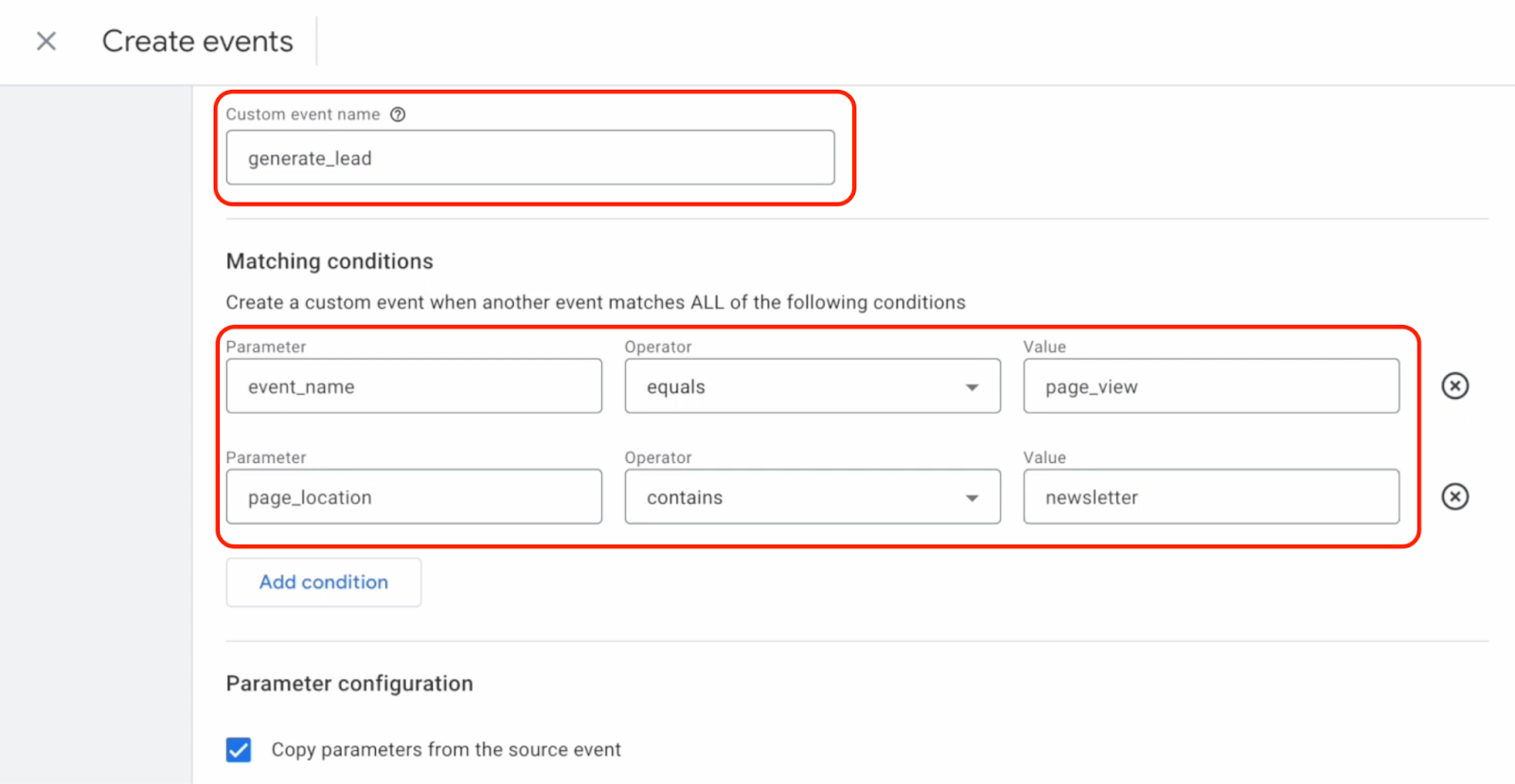 how to create events google analytics