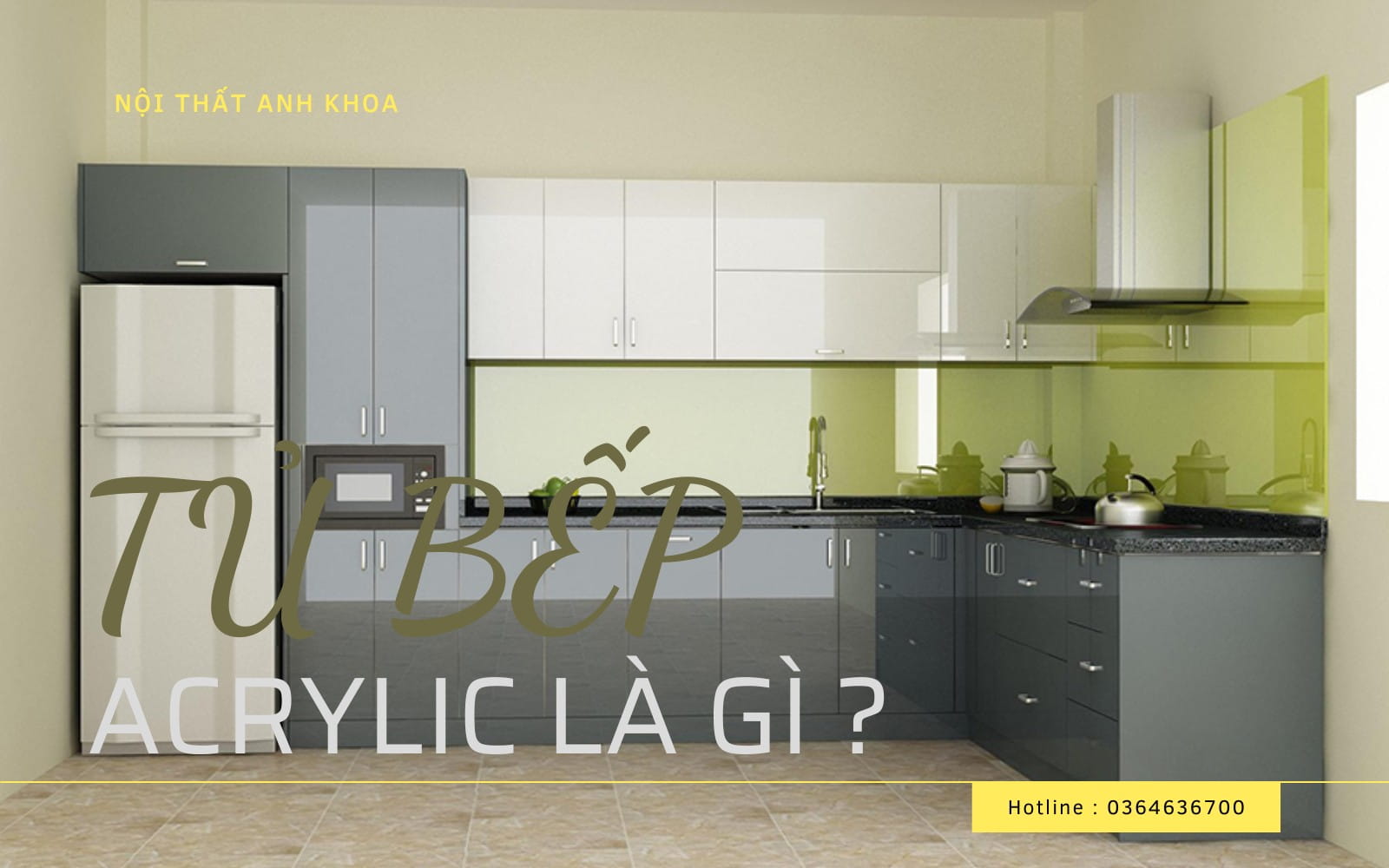 tủ bếp acrylic là gì