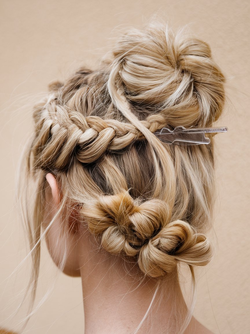 25. Wash-and-Go Braided Updo