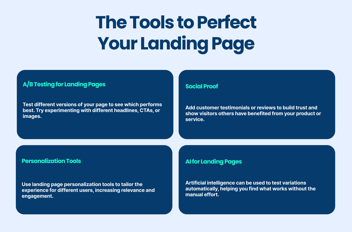 tools to perfect your landing page