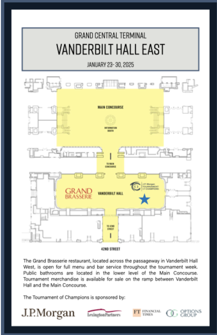 Tournament of champions, Grand Central Terminal 