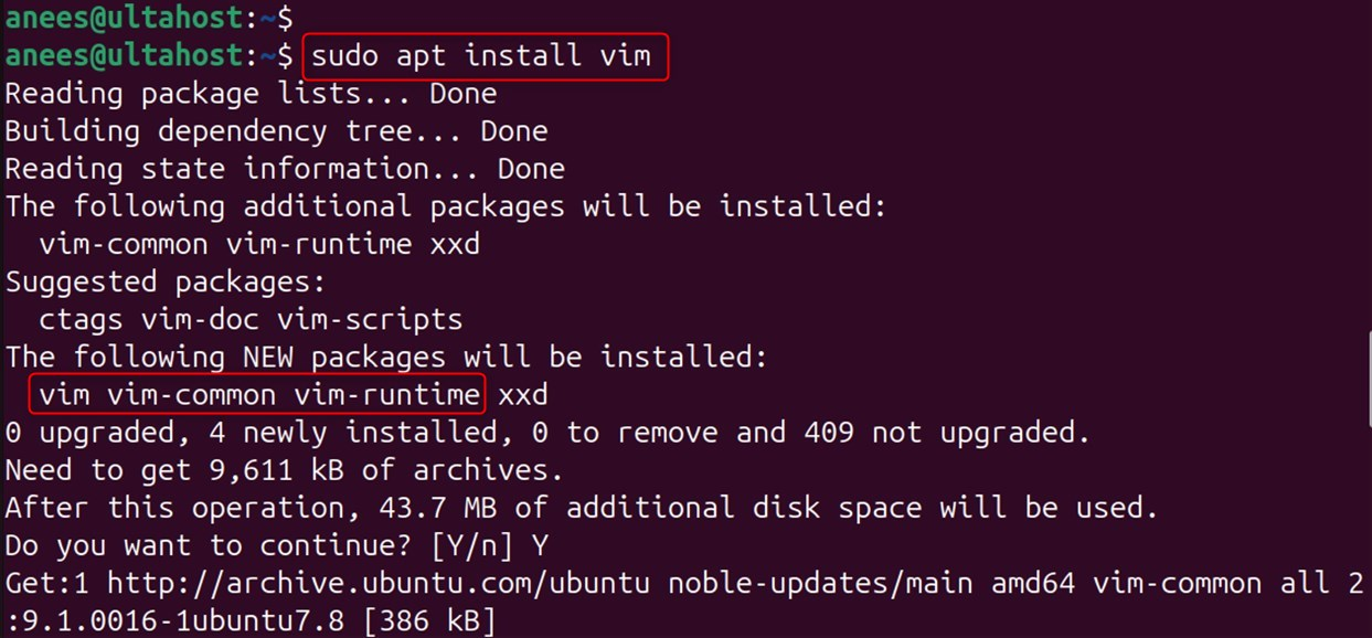 install vim