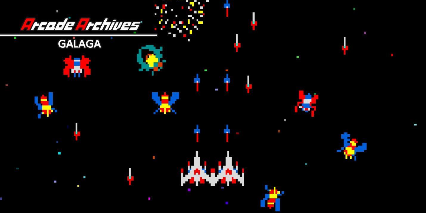 The Official Picture of Galaga, One of best arcade games for switch