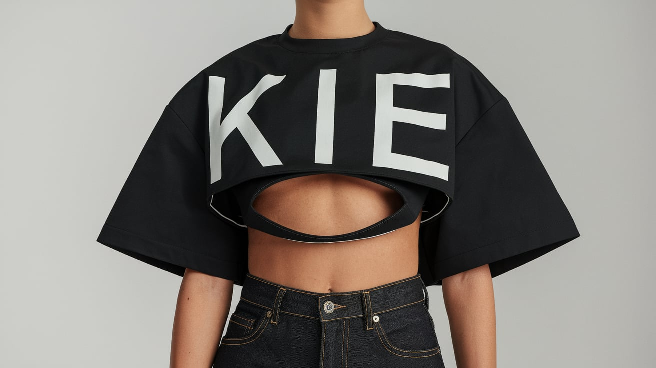 Kie Black Cropped Top