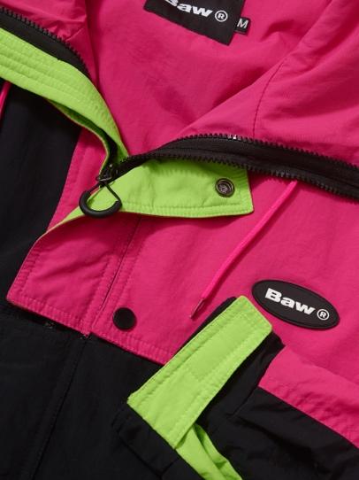 blusa verde e rosa