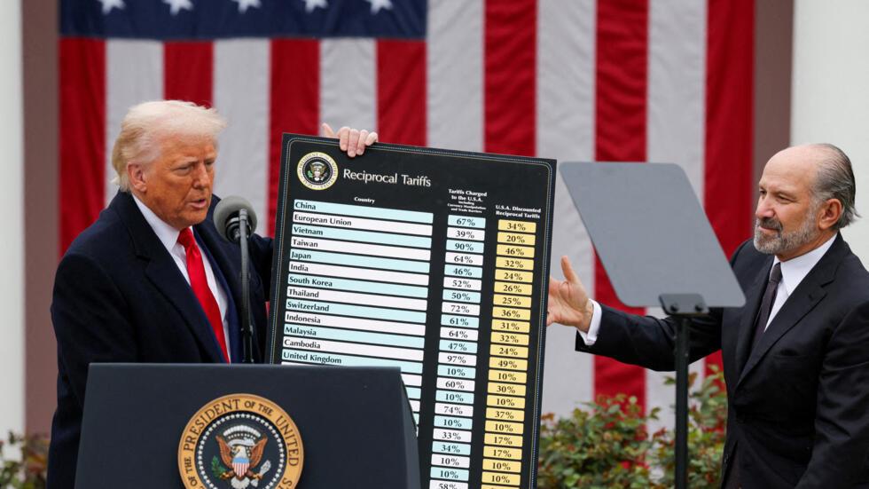 U.S. President Trump delivers remarks on tariffs, at the White House