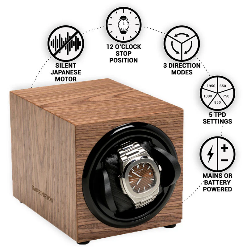 Barrington Special Edition Single Winder - American Walnut (unvarnished)