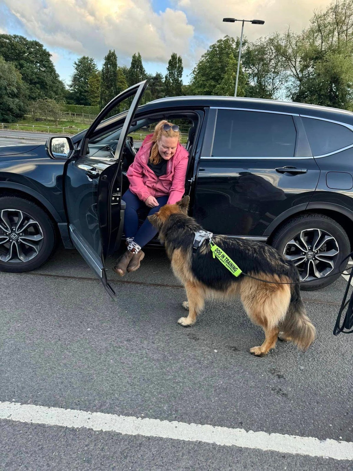 Buddy finding his "criminal" in the get away vehicle!