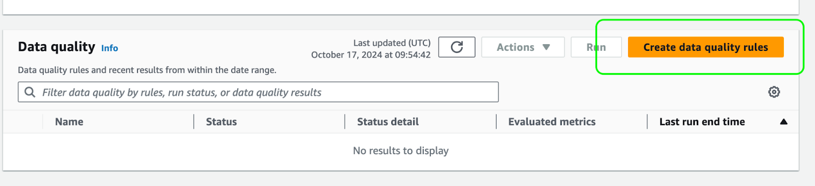 Create Data Quality Rules overivew