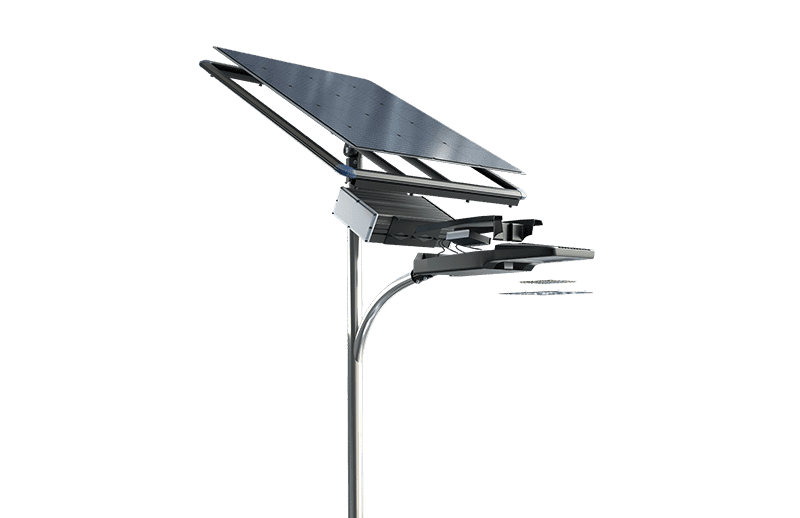 All in two street solar light. this is a solar light with separate solar panel