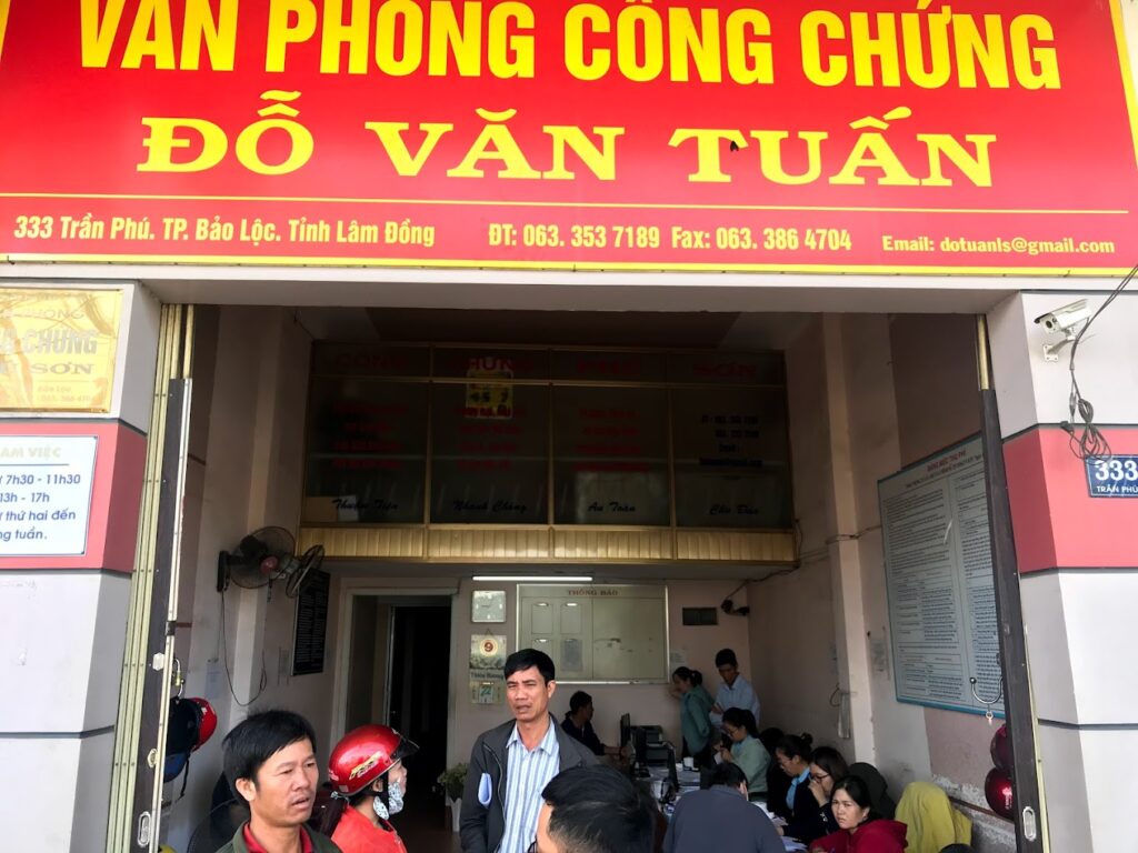 Phòng công chứng tại Bảo Lộc. Phòng Công chứng Đỗ Văn Tuấn (Phú Sơn)