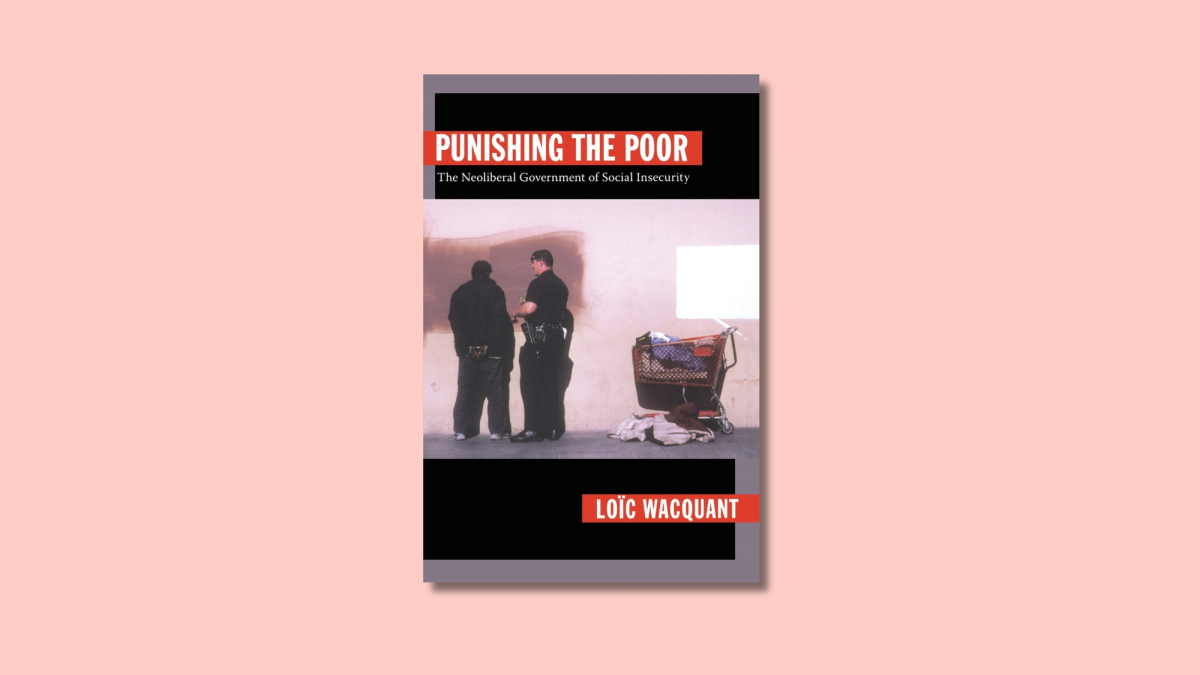 A photo of Professor Loïc Wacquant's book "Punishing the Poor: The Neoliberal Government of Social Insecurity talks about incarceration levels in neoliberal capitalist societies".