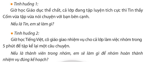 BÀI 5. TÍCH CỰC HOÀN THÀNH NHIỆM VỤ Ở LỚP, Ở TRƯỜNGKHỞI ĐỘNGCâu hỏi: Hát bài  Đội em làm kế hoạch nhỏ