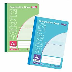 Mua Sổ may KLONG 320tr A4 58/88 Compostion Book; MS: 311 tại Nhà sách Chi  An | Tiki